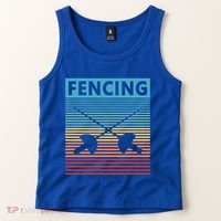 Fencing Retro Vintage Fencing Gift Tank Top thumb 2