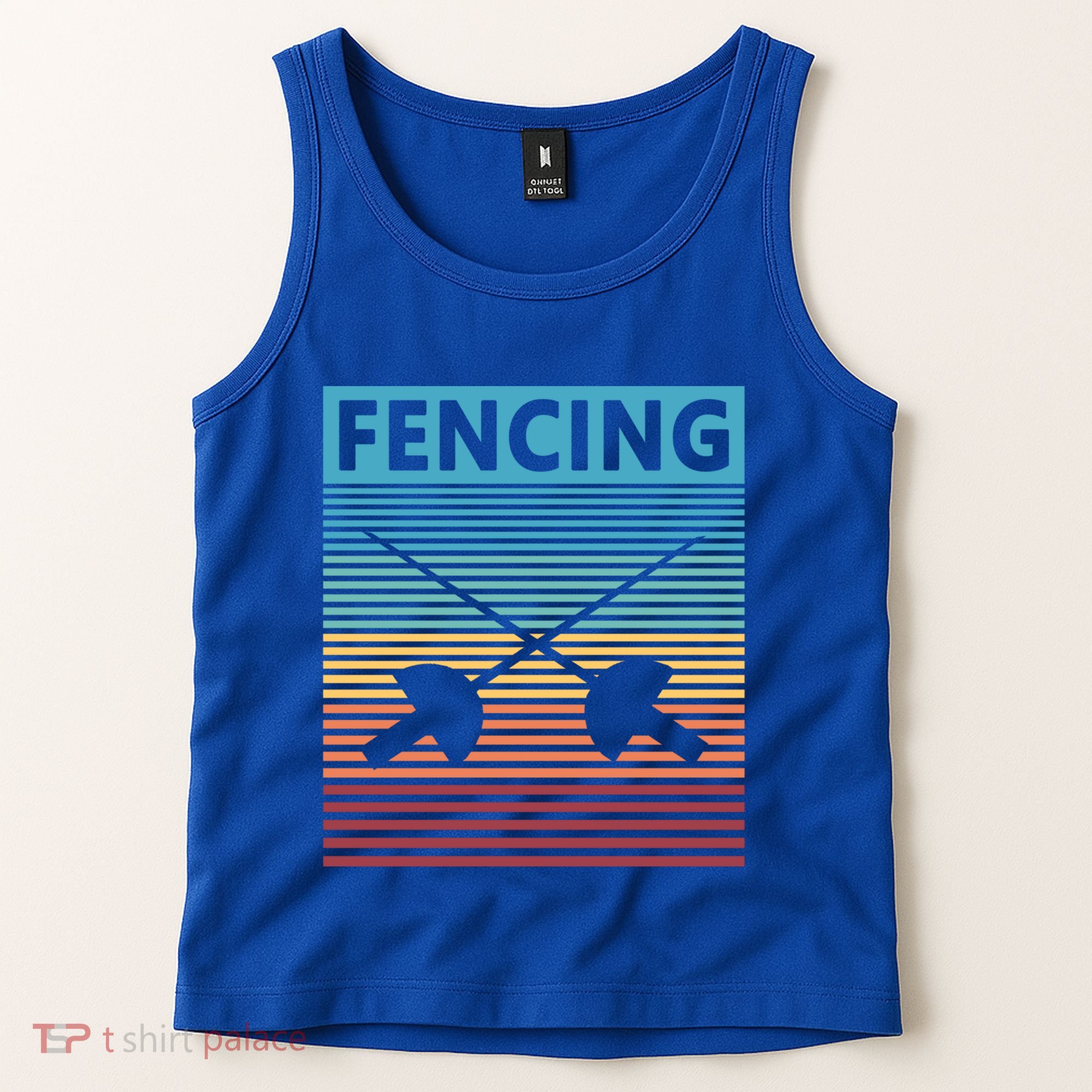 Fencing Retro Vintage Fencing Gift Tank Top