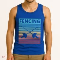 Fencing Retro Vintage Fencing Gift Tank Top thumb 3