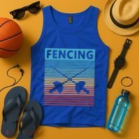 Fencing Retro Vintage Fencing Gift Tank Top thumb 4