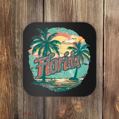 Florida Retro Vintage Vacation Coaster