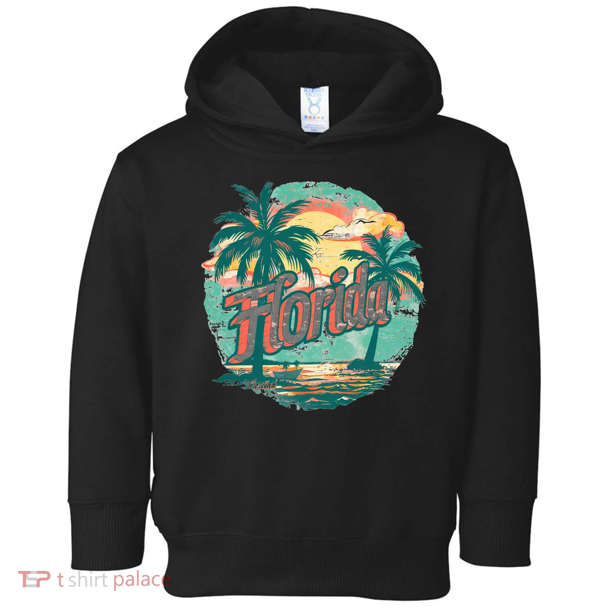 Florida Retro Vintage Vacation Toddler Hoodie