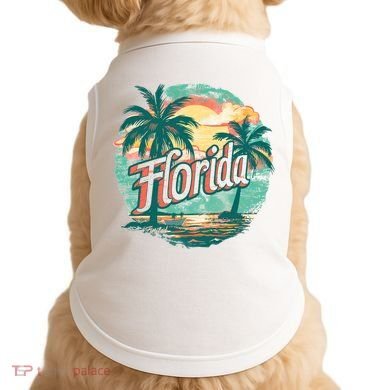 Florida Retro Vintage Vacation Doggie Tank