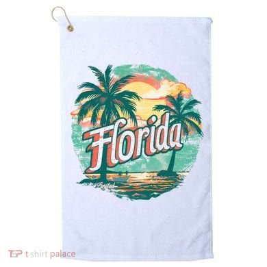 Florida Retro Vintage Vacation Golf Towel