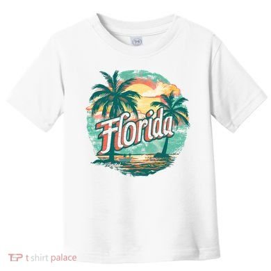 Florida Retro Vintage Vacation Toddler T-Shirt