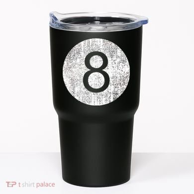 Funny Retro Vintage 8 Ball Logo Tumbler