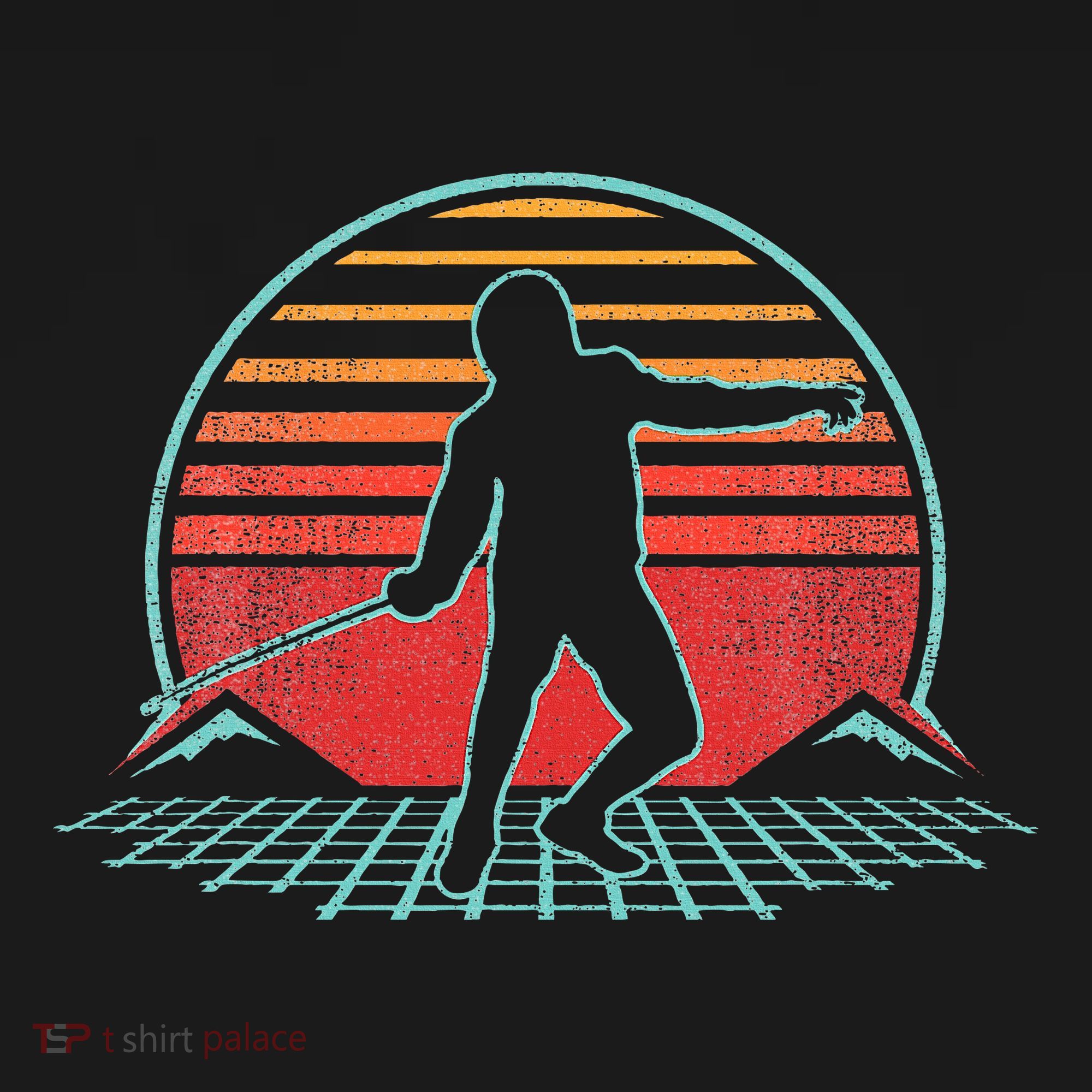 Fencing Retro Vintage 80s Style Fencer Gift T-Shirt