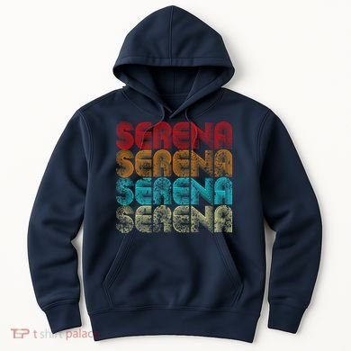 Funny Retro Vintage Serena Name Gift Hoodie