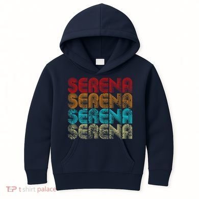 Funny Retro Vintage Serena Name Gift Kids Hoodie