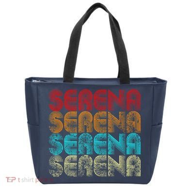 Funny Retro Vintage Serena Name Gift Tote Bag