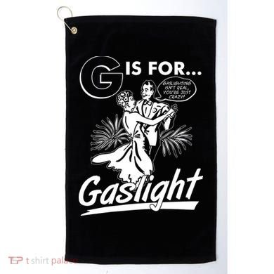 Funny Retro Vintage G Is For Gaslight Golf Towel