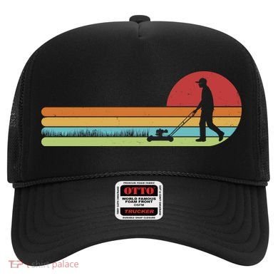 Funny Retro Vintage Lawn Mower Man Hat