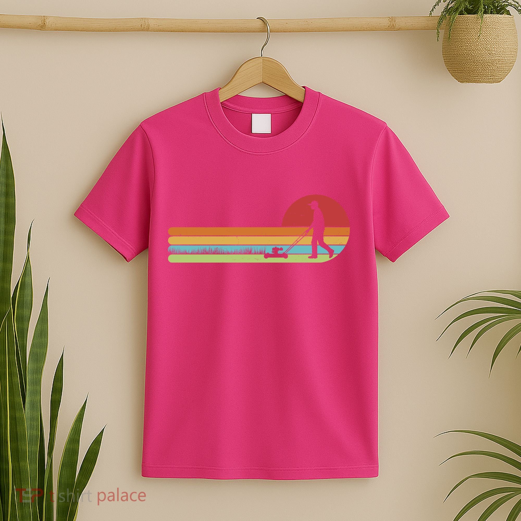 Funny Retro Vintage Lawn Mower Man T-Shirt