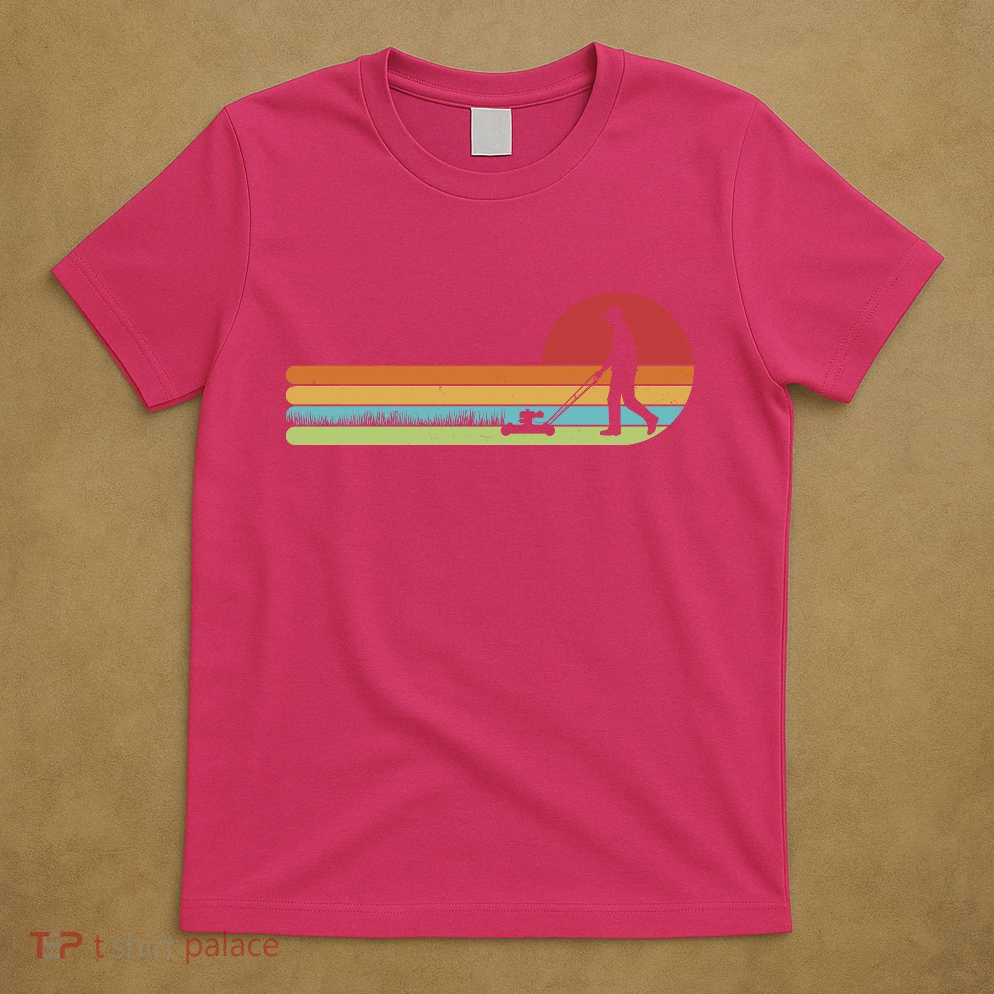 Funny Retro Vintage Lawn Mower Man T-Shirt