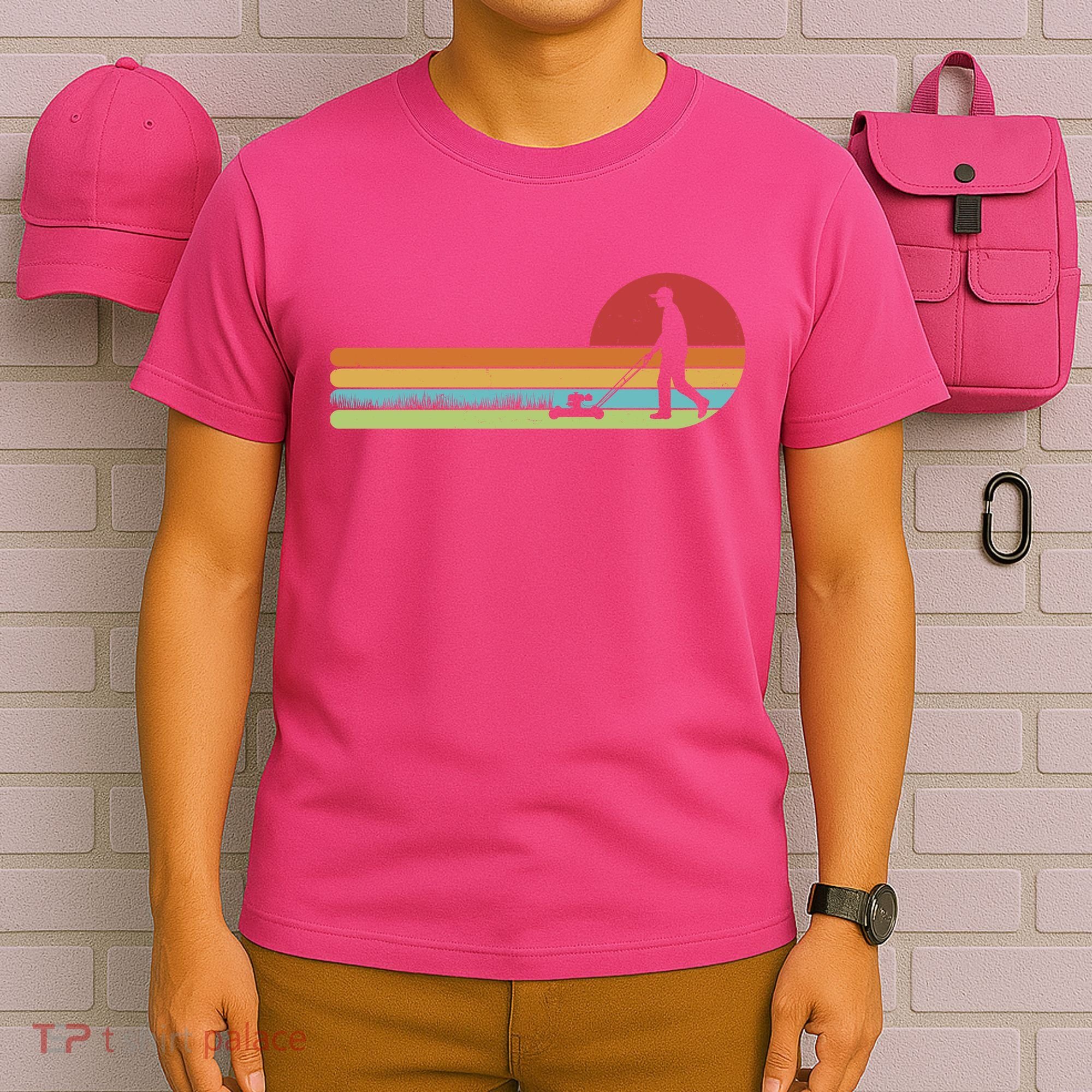 Funny Retro Vintage Lawn Mower Man T-Shirt