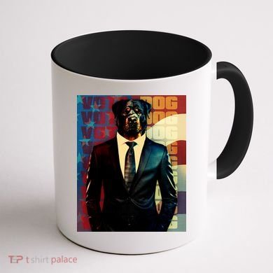 Funny Retro Vintage Election Vote Dog Coffee Mug back