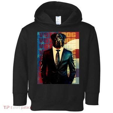 Funny Retro Vintage Election Vote Dog Toddler Hoodie