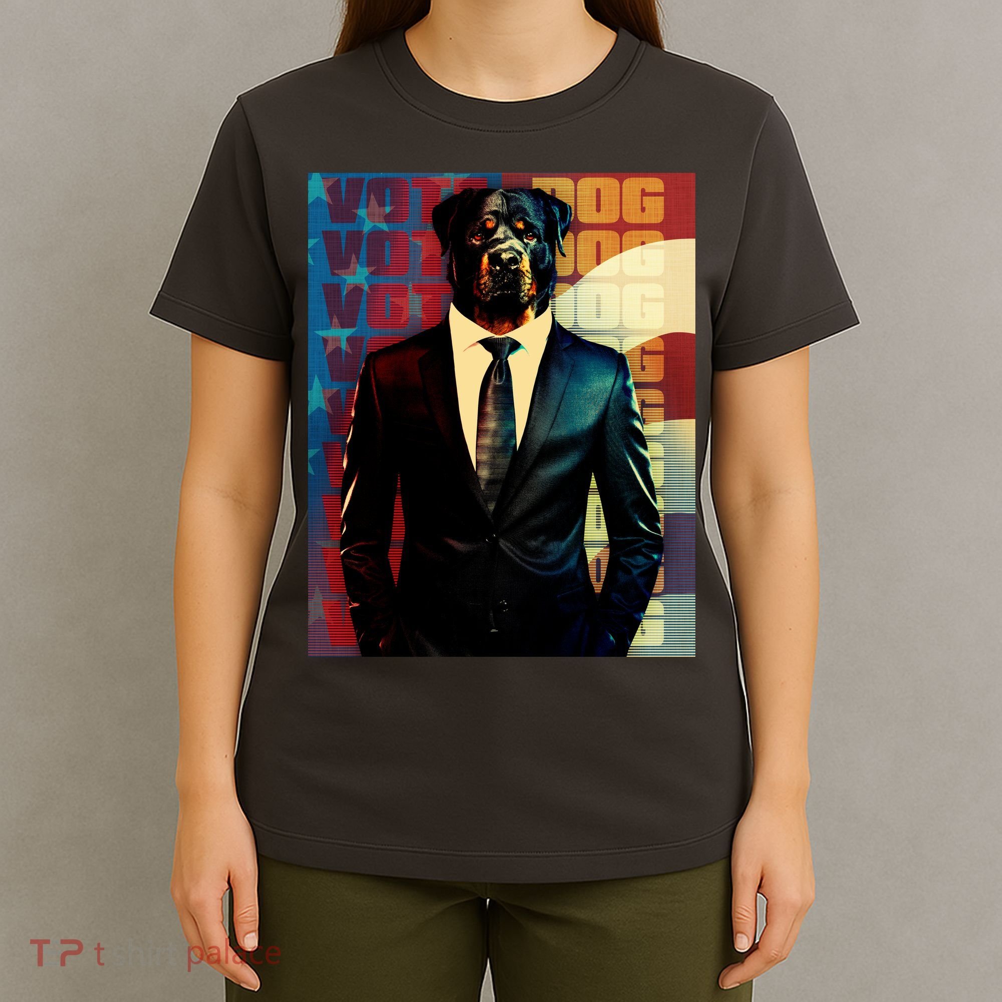 Funny Retro Vintage Election Vote Dog T-Shirt