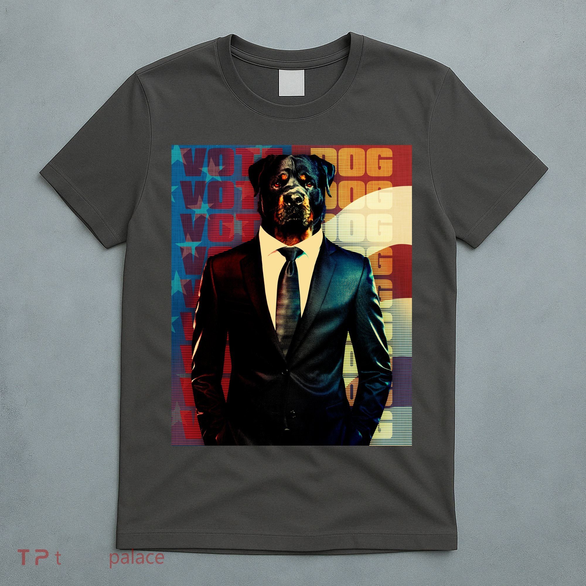 Funny Retro Vintage Election Vote Dog T-Shirt
