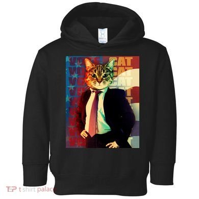 Funny Retro Vintage Election Vote Cat Toddler Hoodie