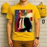 Funny Retro Vintage Election Vote Cat T-Shirt thumb 6
