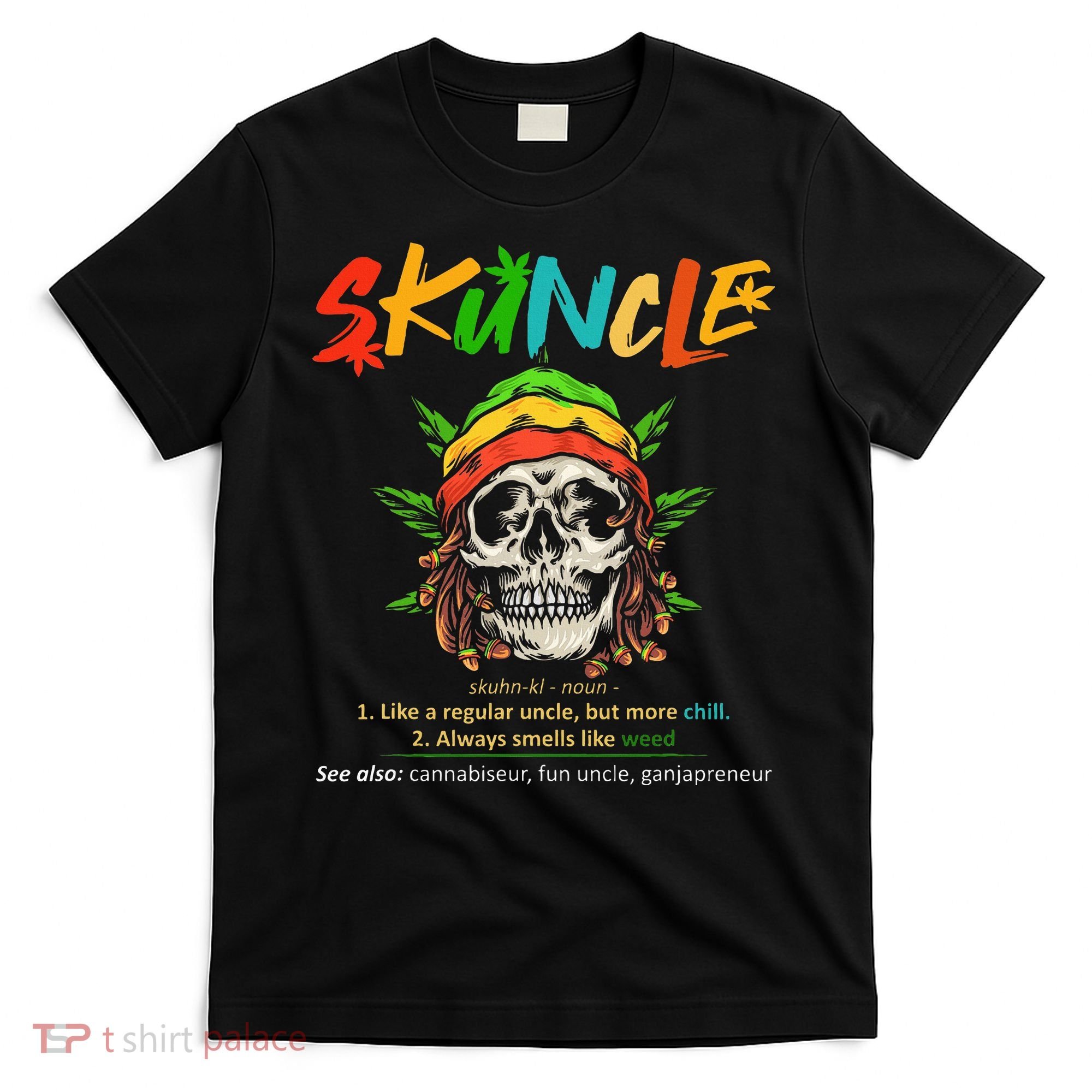 Funny Retro Vintage Uncle Skunkle Weed Smoker T-Shirt