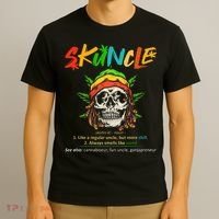 Funny Retro Vintage Uncle Skunkle Weed Smoker T-Shirt thumb 3