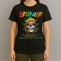 Funny Retro Vintage Uncle Skunkle Weed Smoker T-Shirt thumb 4