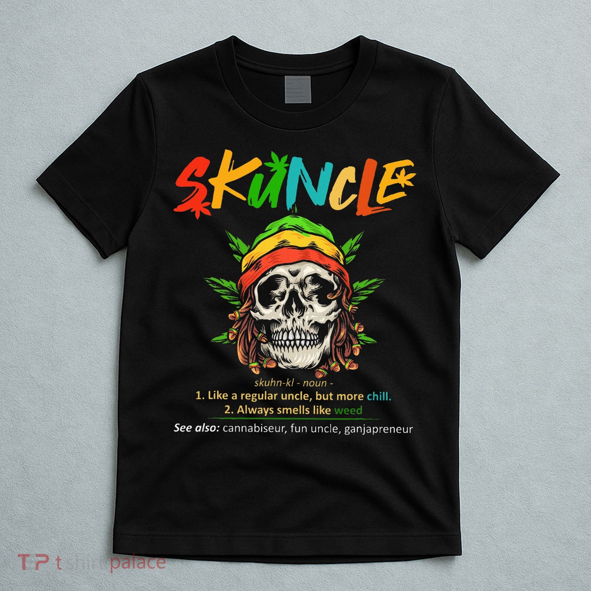 Funny Retro Vintage Uncle Skunkle Weed Smoker T-Shirt