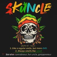 Funny Retro Vintage Uncle Skunkle Weed Smoker T-Shirt thumb 7
