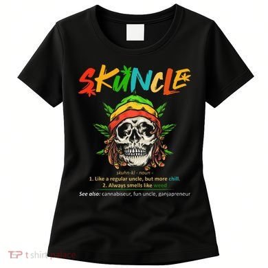 Funny Retro Vintage Uncle Skunkle Weed Smoker Women's T-Shirt