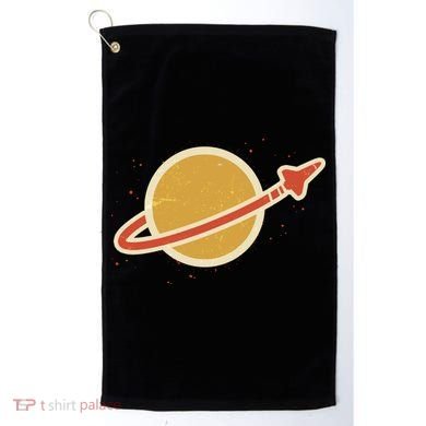 Funny Retro Vintage Planet Space Shuttle Logo Golf Towel