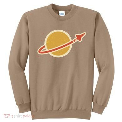 Funny Retro Vintage Planet Space Shuttle Logo Sweatshirt
