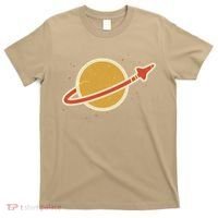 Funny Retro Vintage Planet Space Shuttle Logo T-Shirt thumb 0