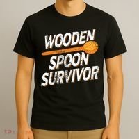 Funny Retro Vintage Wooden Spoon Survivor T-Shirt thumb 3
