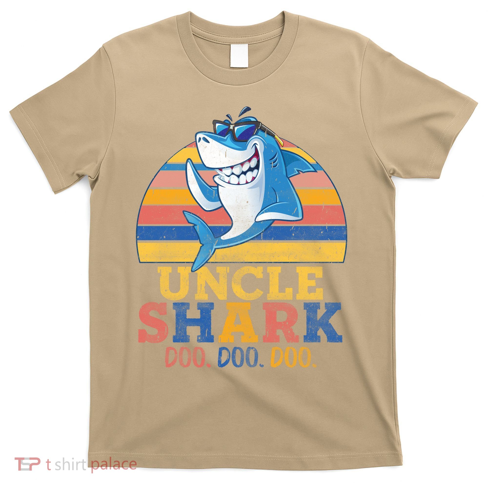 Funny Retro Vintage Uncle Shark Doo T-Shirt
