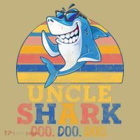 Funny Retro Vintage Uncle Shark Doo T-Shirt thumb 7