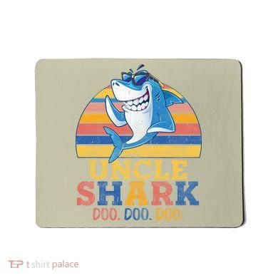 Funny Retro Vintage Uncle Shark Doo Mousepad