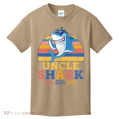 Funny Retro Vintage Uncle Shark Doo Kids T-Shirt
