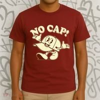 Funny Retro Vintage Cartoon No Cap T-Shirt thumb 3