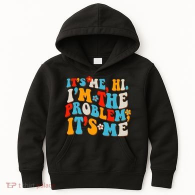Funny Retro Vintage It's Me Hi I'm The Problem It's Me Kids Hoodie
