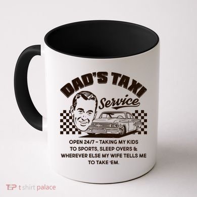 Funny Retro Vintage Dad's Taxi Service Coffee Mug