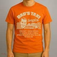 Funny Retro Vintage Dad's Taxi Service T-Shirt thumb 3