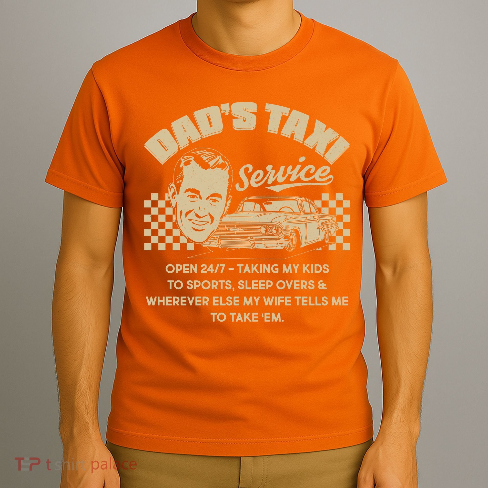 Funny Retro Vintage Dad's Taxi Service T-Shirt