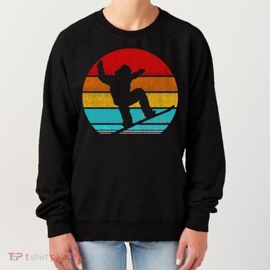 Funny Retro Vintage Snowboarding Women's Sweatshirt