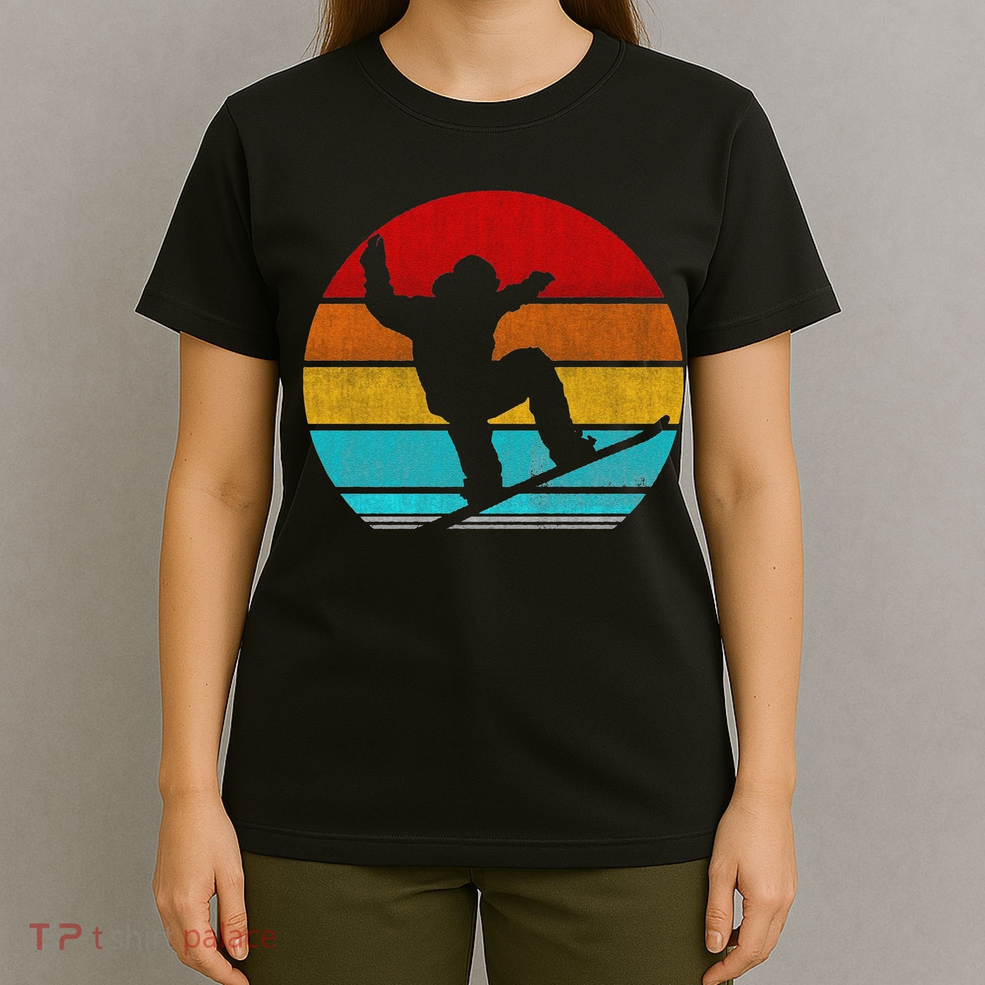 Funny Retro Vintage Snowboarding T-Shirt