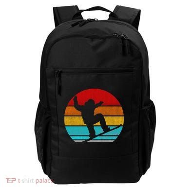 Funny Retro Vintage Snowboarding Backpack