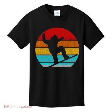 Funny Retro Vintage Snowboarding Kids T-Shirt