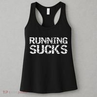 Funny Run Workout Gift For Runners Running Sucks Women's Tank Top thumb 3