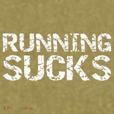 Funny Run Workout Gift For Runners Running Sucks Garment-Dyed Women's Muscle Tee